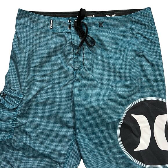 Hurley Men's Geometric Swim Shorts Size 33 - Picture 2 of 7